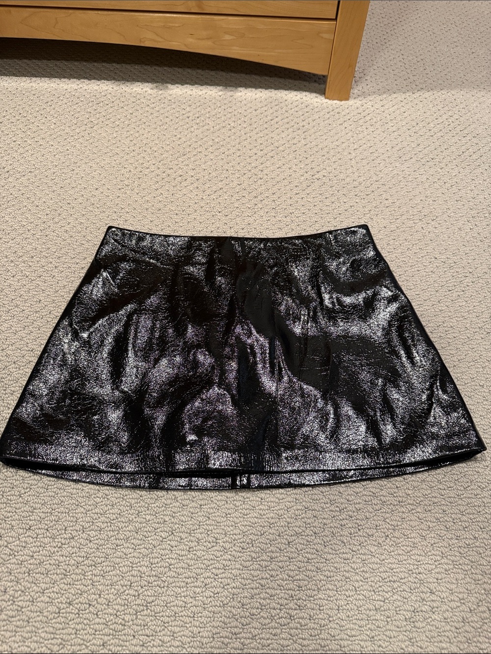Steve Madden Black Metallic Mini Skirt
